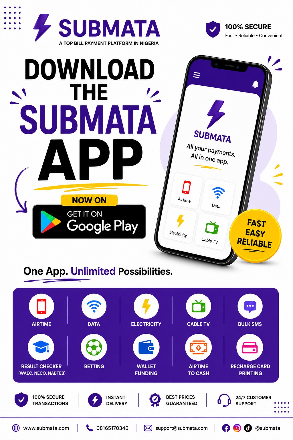 Submata mobile app preview